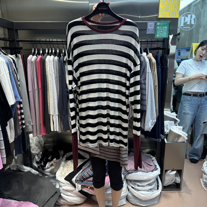 RUNWAY-런웨이東大門直郵女裝新款時尚熱賣真品人氣長袖T恤RUNWAY-런웨이長袖T恤圖色3