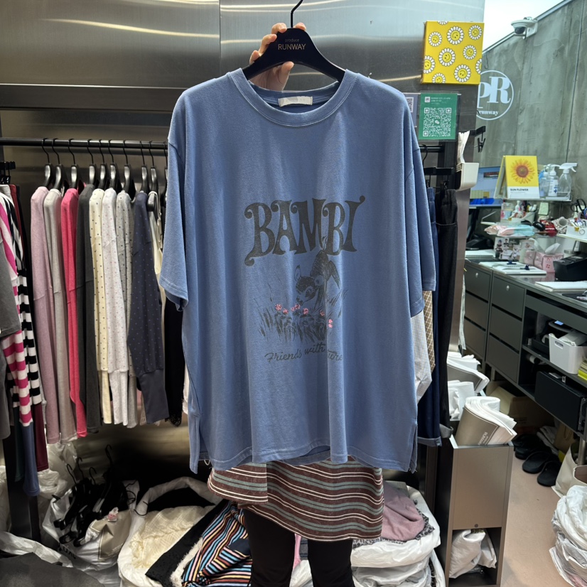 RUNWAY-런웨이東大門代購女士新品休閑人氣26夏季時尚T恤RUNWAY-런웨이T恤圖色3