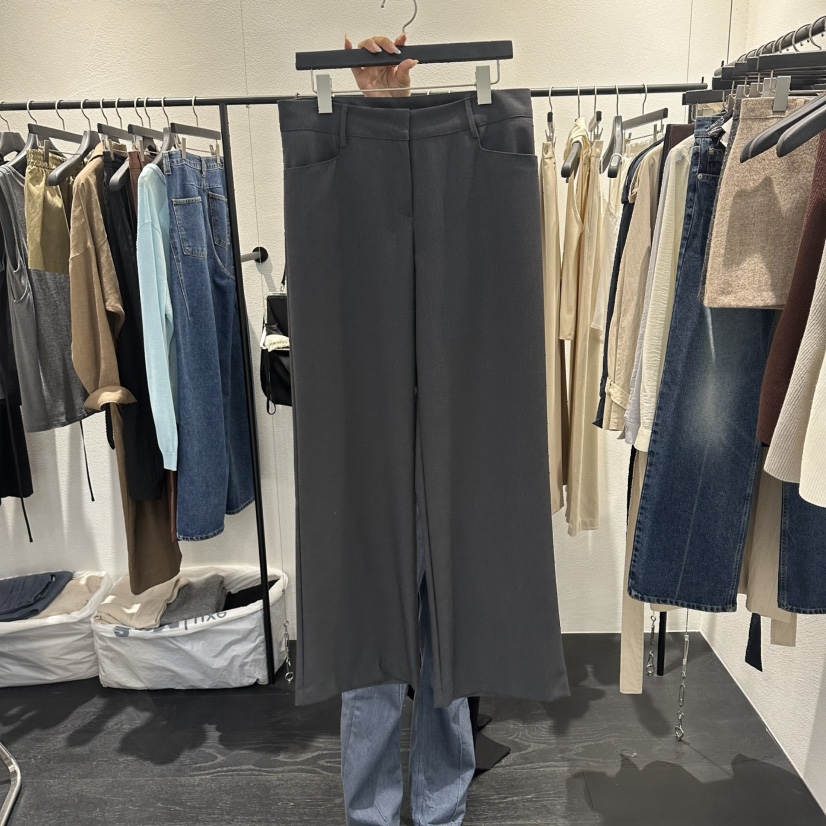 FLAMME TOIT/LUNAMDE韓國代購女士新品26夏季真品休閑褲FLAMME TOIT/LUNAMDE休閑褲圖色1墨色