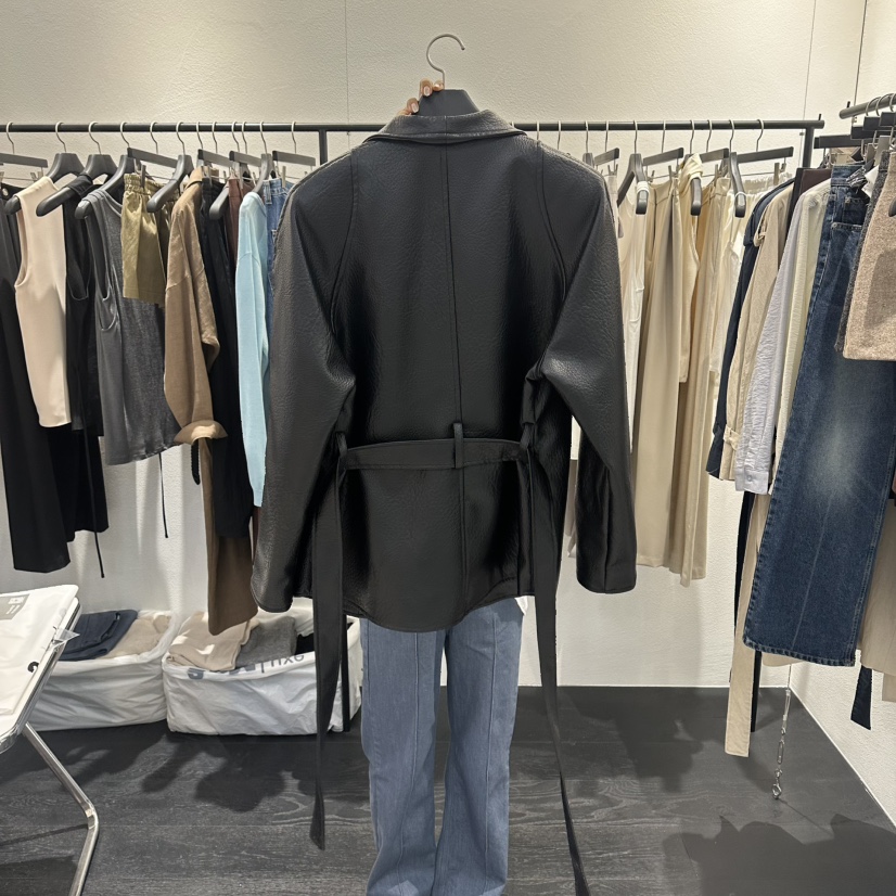 FLAMME TOIT/LUNAMDE韓國直郵女裝新品休閑真品夾克含腰帶FLAMME TOIT/LUNAMDE夾克