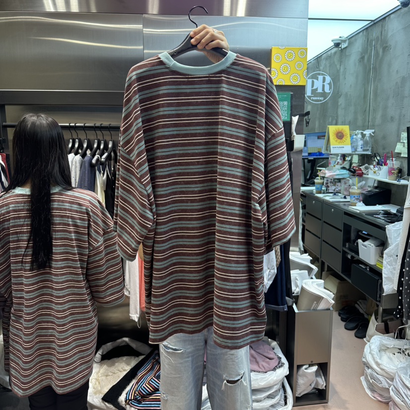 RUNWAY-런웨이東大門直郵女士新品休閑推薦熱賣真品長袖T恤RUNWAY-런웨이長袖T恤