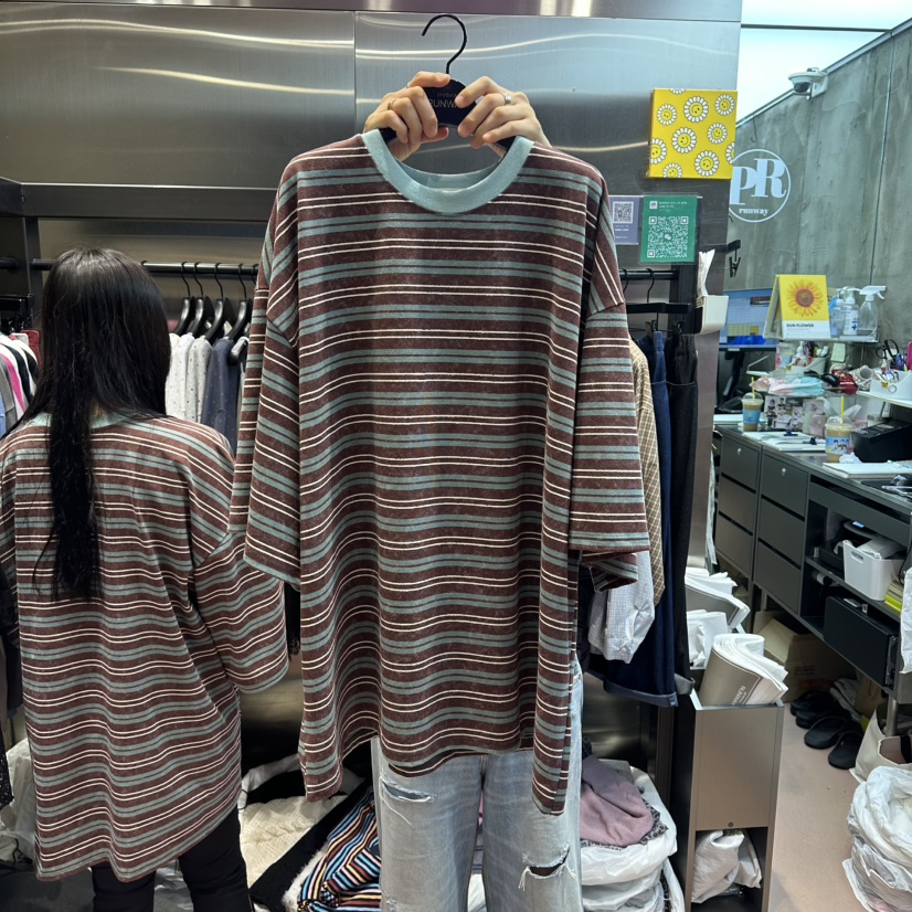 RUNWAY-런웨이東大門直郵女士新品休閑推薦熱賣真品長袖T恤RUNWAY-런웨이長袖T恤圖色1