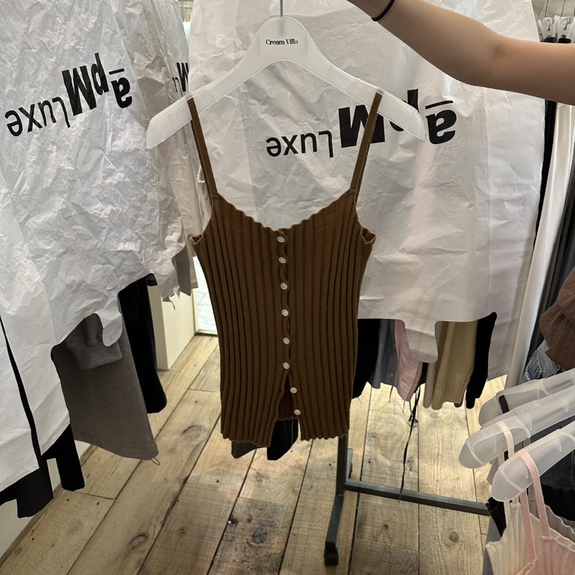 CREAM VILLA東大門實拍女士新品時尚吊帶背心CREAM VILLA吊帶/背心圖色1