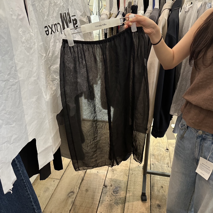 CREAM VILLA東大門直郵女裝新品真品半身裙中短裙褶皺CREAM VILLA半身裙/中短裙圖色2