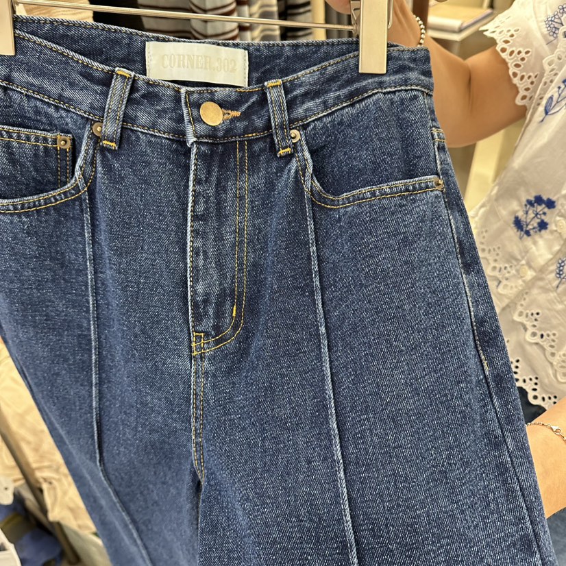 CORNER東大門直郵女裝新品人氣真品時尚休閑熱賣牛仔褲褶裥CORNER.302牛仔褲