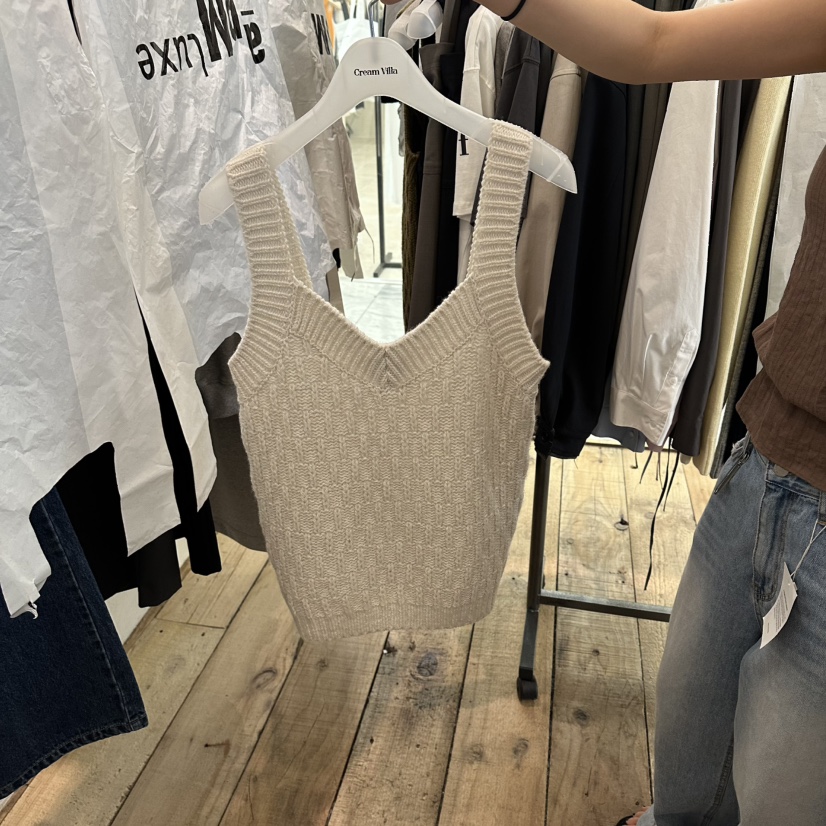 CREAM VILLA韓國代購女士新款休閑吊帶背心CREAM VILLA吊帶/背心圖色1