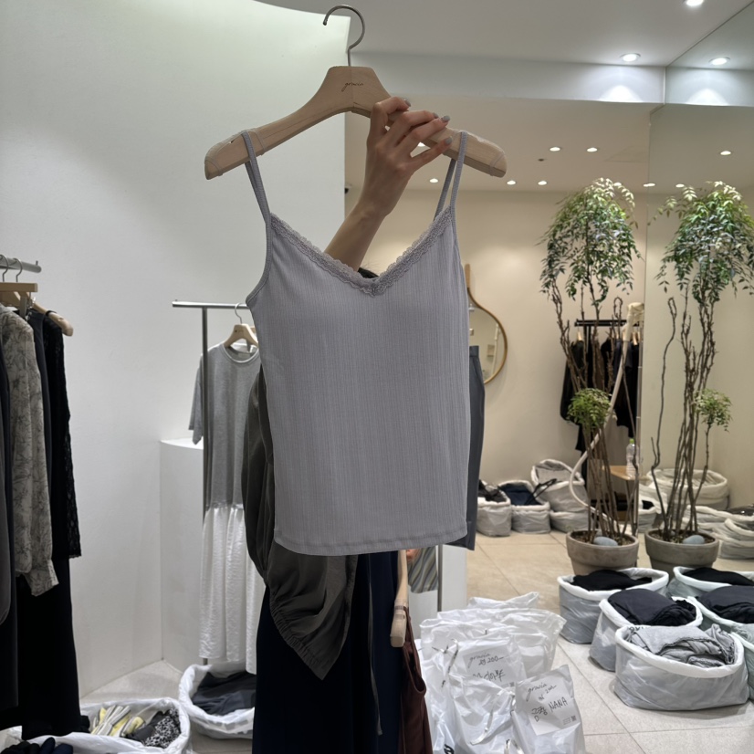 GRACIA韓國直郵女裝新款推薦熱賣時尚真品26夏季吊帶背心羅紋GRACIA吊帶/背心圖色2