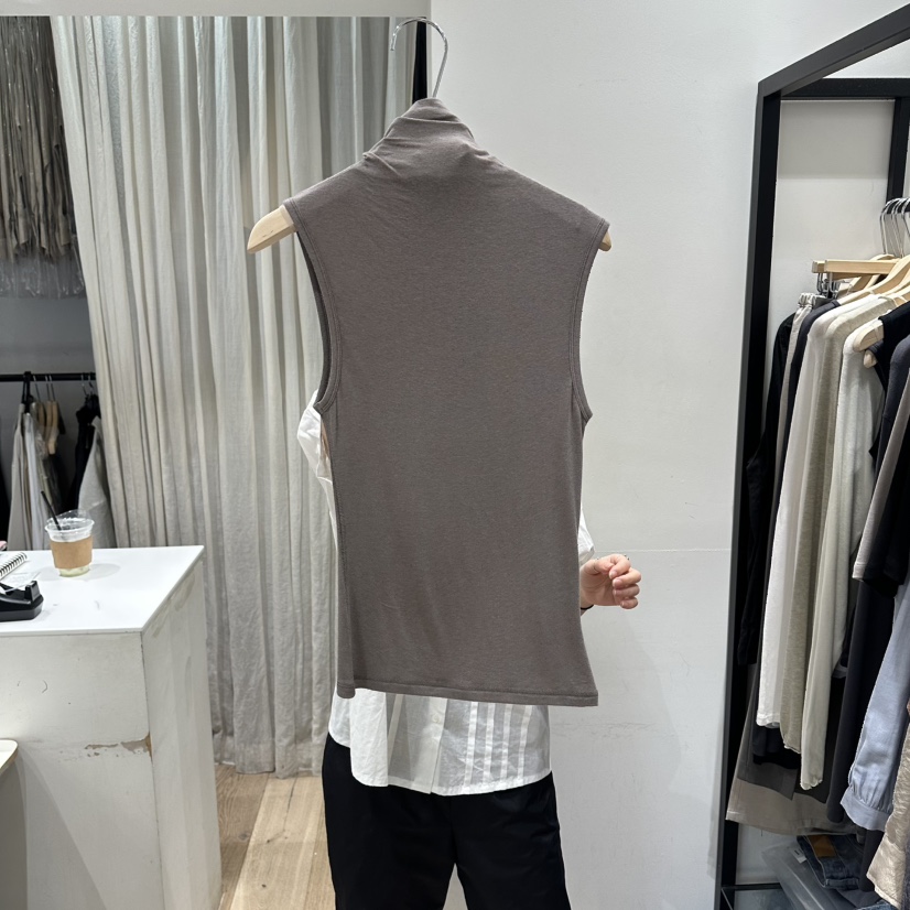 BRUNI/RICOTTA韓國直郵女士新品時尚真品休閑吊帶背心高領BRUNI/RICOTTA吊帶/背心