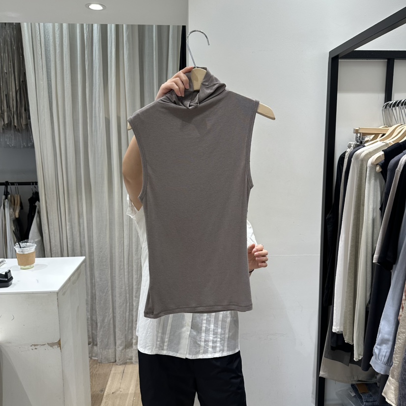 BRUNI/RICOTTA韓國直郵女士新品時尚真品休閑吊帶背心高領BRUNI/RICOTTA吊帶/背心圖色1