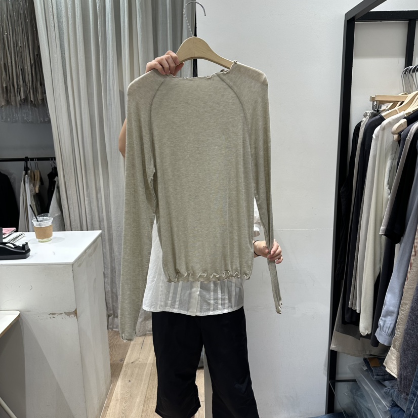 BRUNI/RICOTTA東大門直郵女裝新品熱賣時尚人氣休閑長袖T恤BRUNI/RICOTTA長袖T恤圖色2