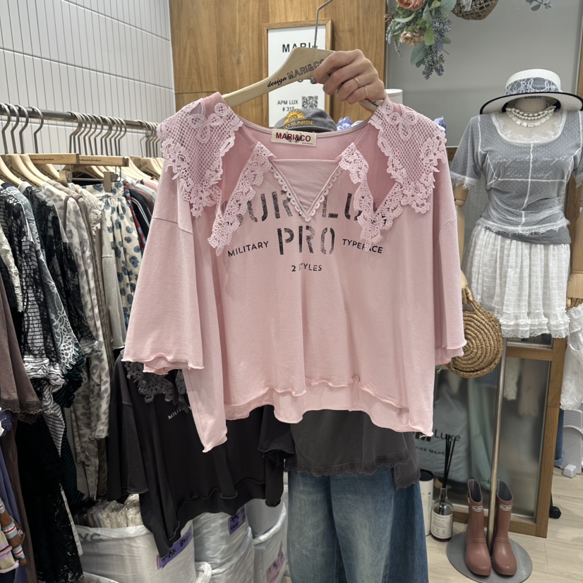 MARI CO東大門直郵女士新品熱賣時尚休閑人氣真品推薦T恤MARI COT恤圖色2