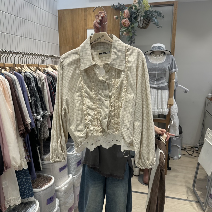 MARI CO韓國直郵女裝新款休閑時尚熱賣26夏季襯衫蕾絲衫MARI CO襯衫/蕾絲衫圖色2