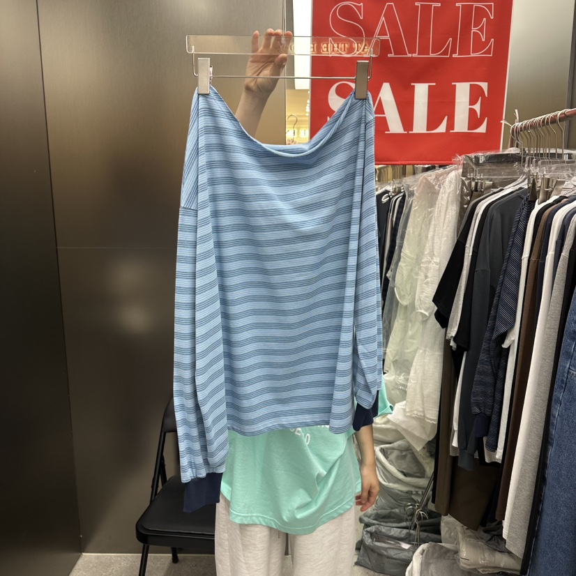 MADCITY/SAGAFURS東大門代購女士新品休閑時尚長袖T恤條紋MADCITY/SAGAFURS長袖T恤圖色1