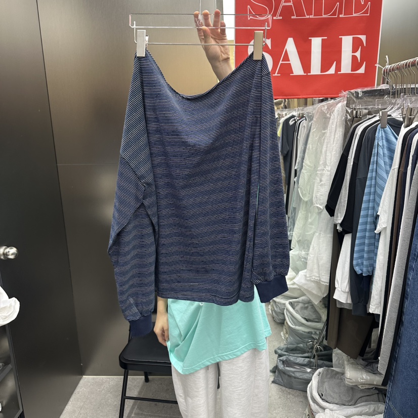 MADCITY/SAGAFURS東大門代購女士新品休閑時尚長袖T恤條紋MADCITY/SAGAFURS長袖T恤圖色2