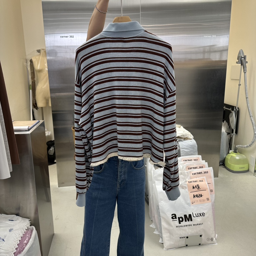 CORNER東大門代購女士新品26夏季熱賣推薦休閑時尚長袖T恤CORNER.302長袖T恤