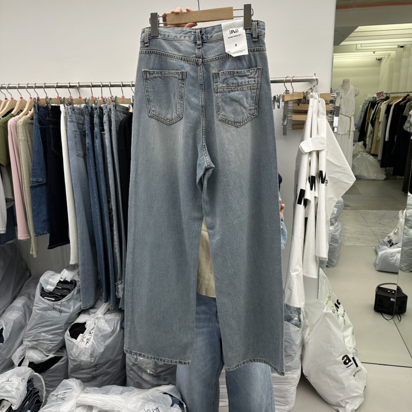 PAI韓國直郵女士新品熱賣26夏季推薦人氣時尚真品休閑牛仔褲[PΛi]_PAi牛仔褲