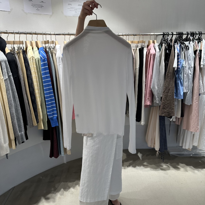 ROOM K-P韓國直郵女裝新品推薦26夏季熱賣時尚長袖T恤高領roomk長袖T恤