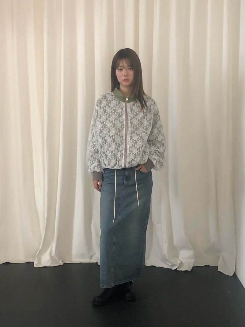 ONDO-P韓國直郵女士新款真品26夏季人氣夾克兩面穿蕾絲雙面ONDO-P夾克