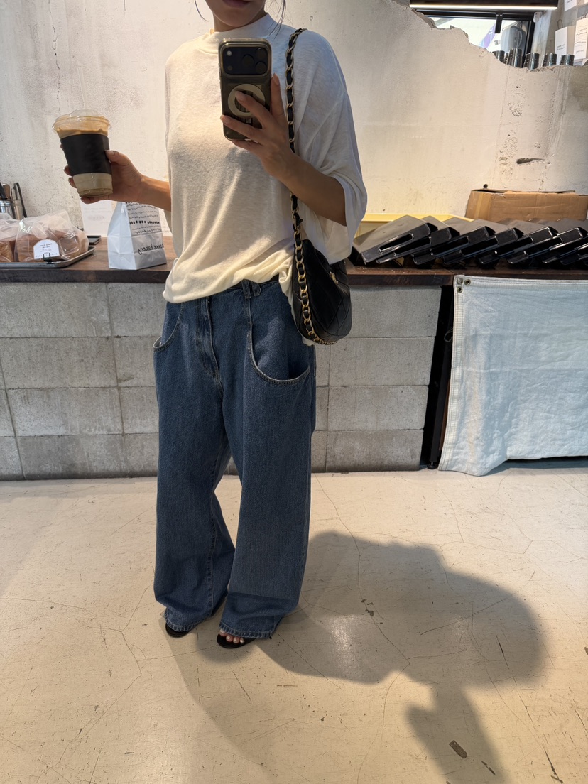 FRANC—L韓國直郵女裝新款時尚真品休閑推薦26夏季牛仔褲口袋FRANC牛仔褲