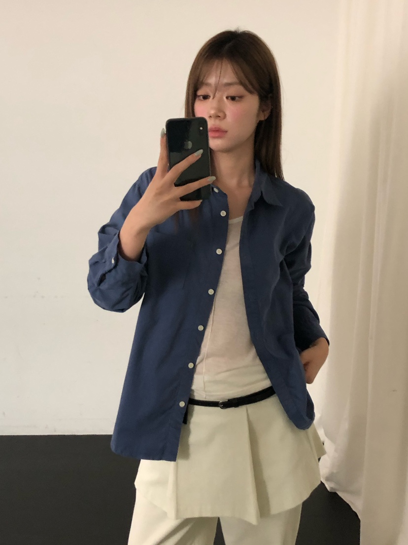 ONDO-P東大門代購女裝新款推薦時尚休閑真品襯衫蕾絲衫口袋ONDO-P襯衫/蕾絲衫