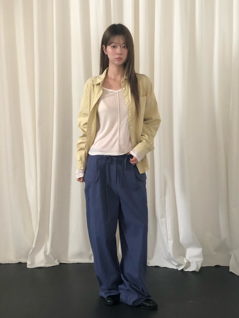 ONDO-P東大門代購女裝新款推薦時尚休閑真品襯衫蕾絲衫口袋ONDO-P襯衫/蕾絲衫