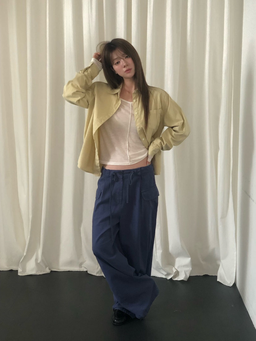 ONDO-P東大門代購女裝新款推薦時尚休閑真品襯衫蕾絲衫口袋ONDO-P襯衫/蕾絲衫