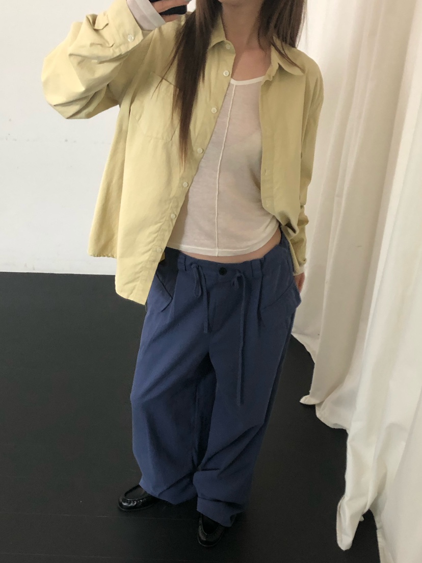 ONDO-P東大門代購女裝新款推薦時尚休閑真品襯衫蕾絲衫口袋ONDO-P襯衫/蕾絲衫