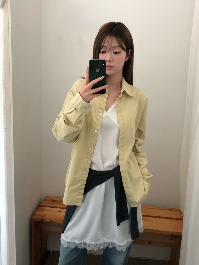 ONDO-P東大門代購女裝新款推薦時尚休閑真品襯衫蕾絲衫口袋ONDO-P襯衫/蕾絲衫