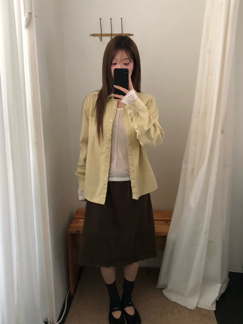 ONDO-P東大門代購女裝新款推薦時尚休閑真品襯衫蕾絲衫口袋ONDO-P襯衫/蕾絲衫