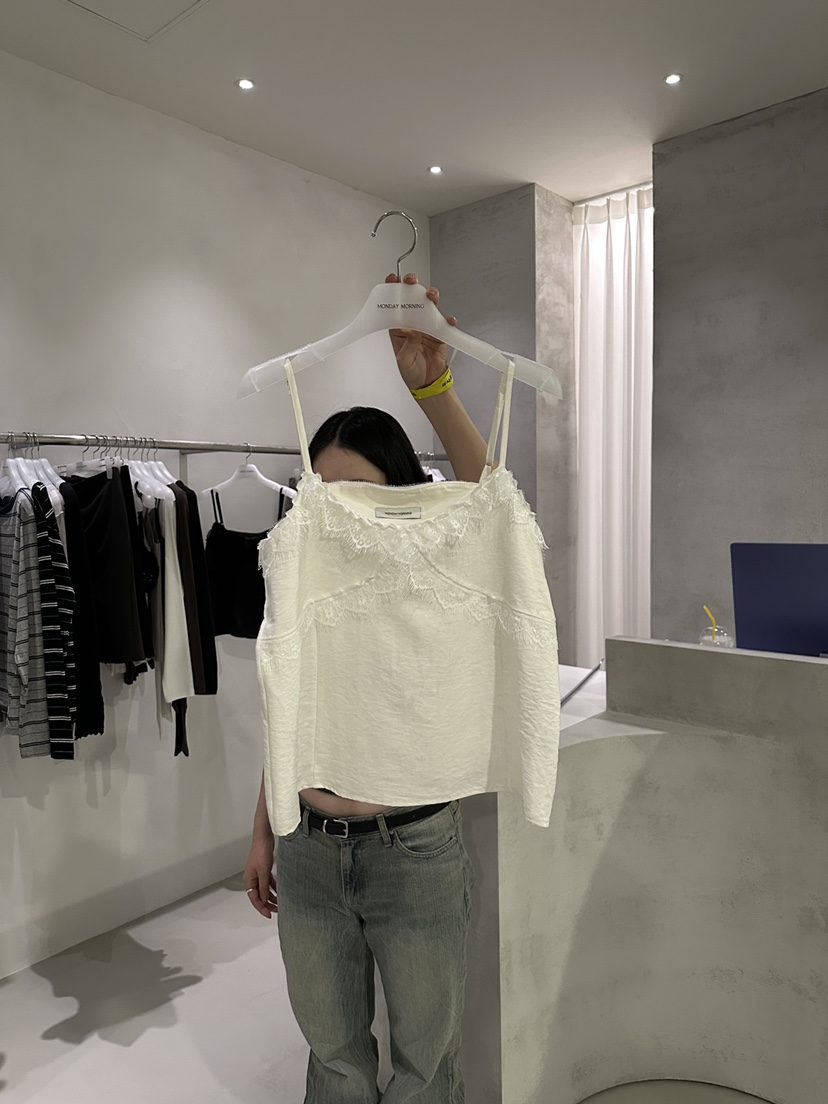 MONDAYMORING韓國代購女裝新品熱賣時尚休閑推薦吊帶背心MONDAYMORING吊帶/背心圖色1
