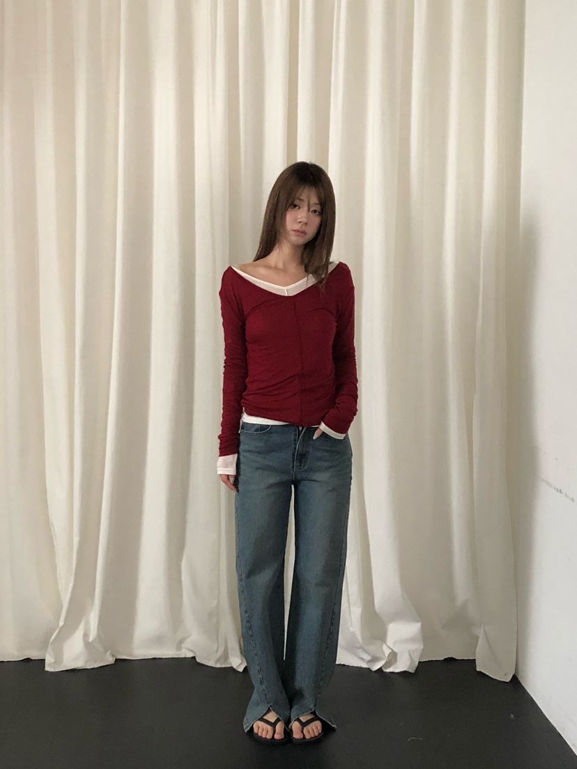 ONDO-P韓國直郵女士新款時尚真品推薦熱賣26夏季休閑牛仔褲ONDO-P牛仔褲