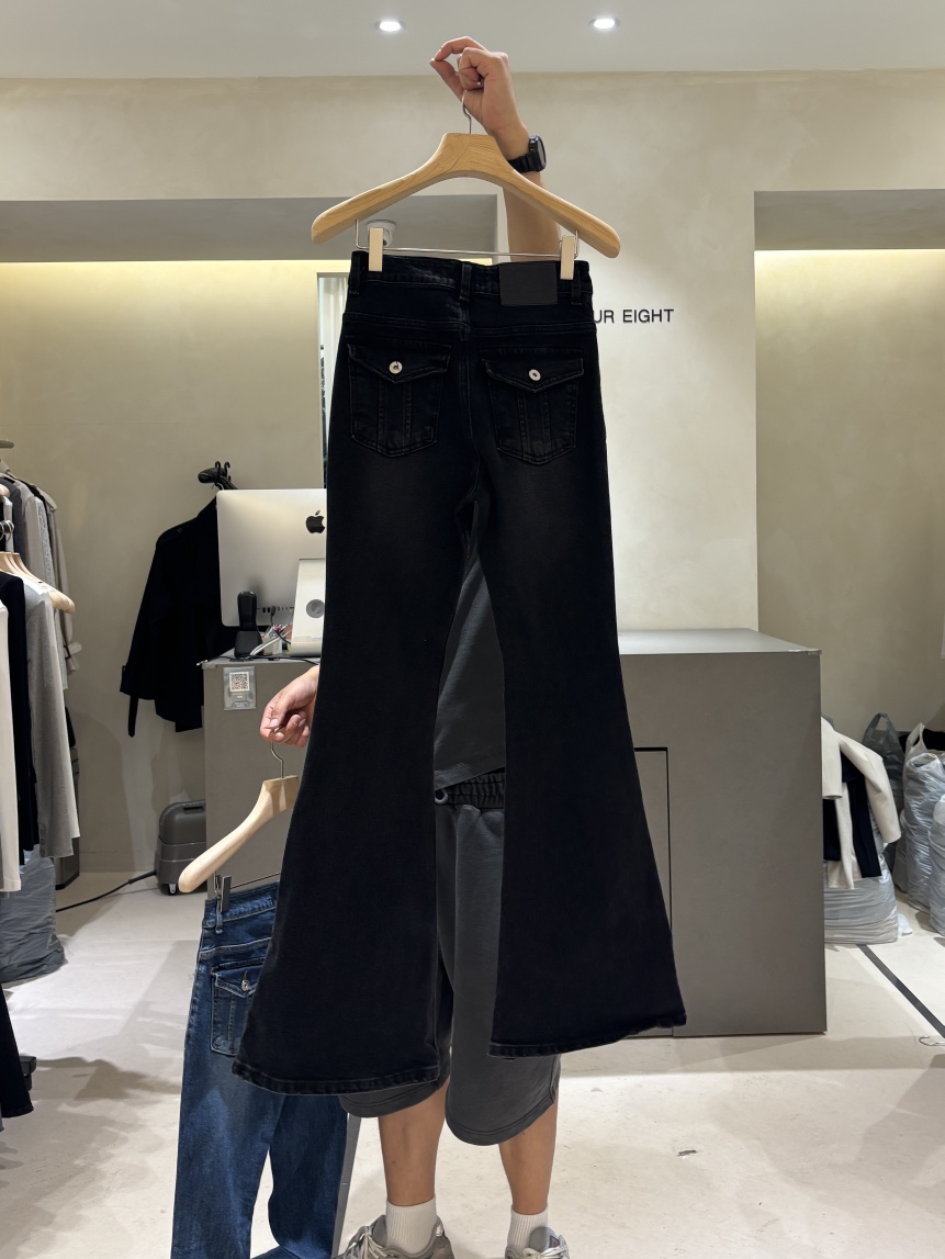 FOUREIGHT韓國代購女士新品推薦休閑時尚熱賣人氣牛仔褲口袋FOUR EIGHT牛仔褲