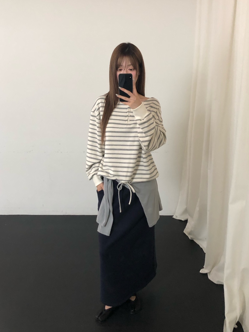 ONDO-P東大門直郵女裝新款推薦時尚熱賣人氣26夏季衛衣條紋ONDO-P衛衣