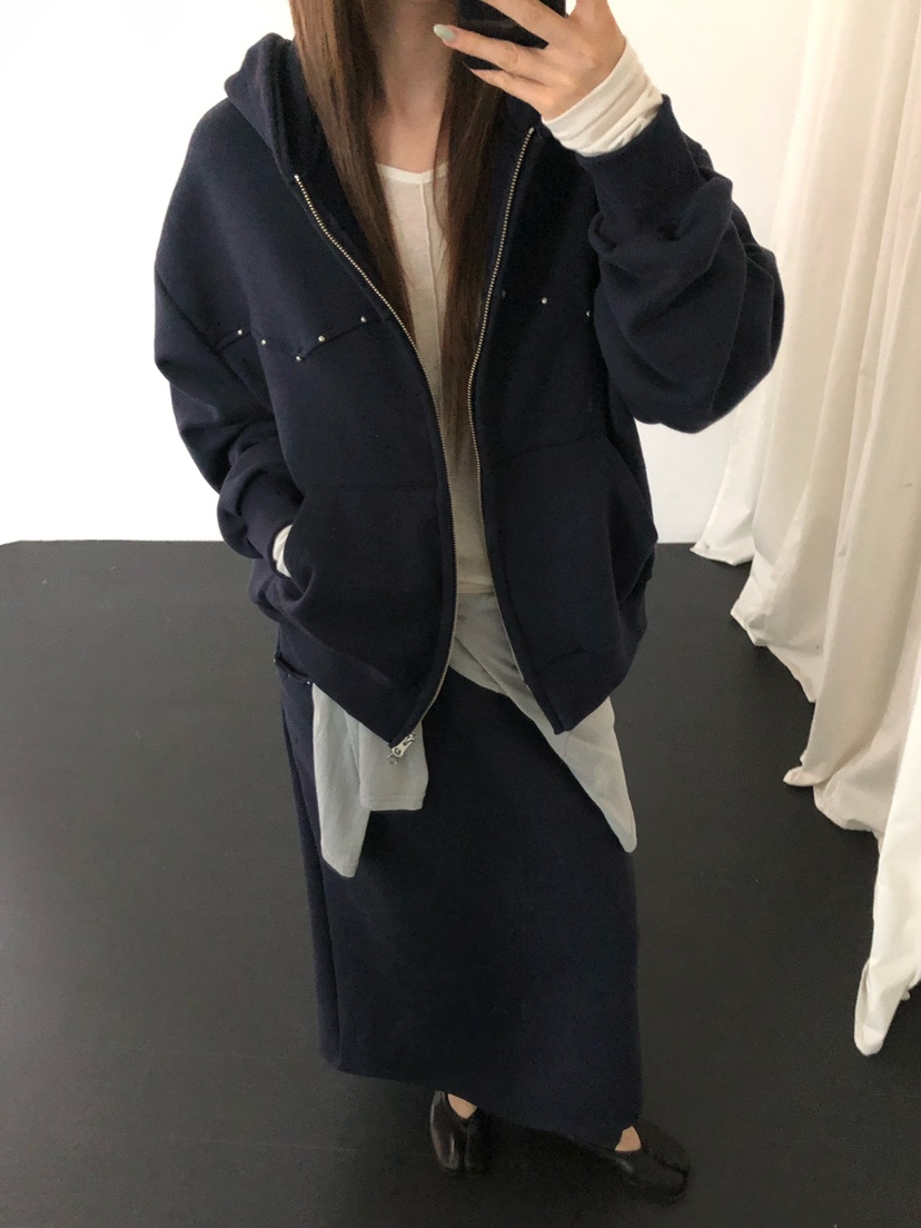 ONDO-P東大門實拍女士新款真品推薦休閑26夏季衛衣拉鏈連帽衫ONDO-P衛衣