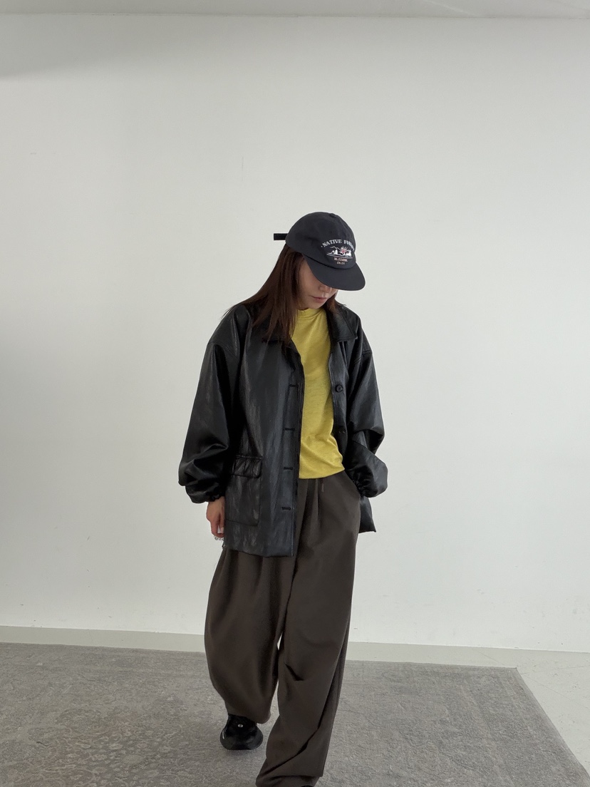 FRANC—L韓國代購女裝新款26夏季人氣時尚休閑真品皮衣皮革FRANC皮衣