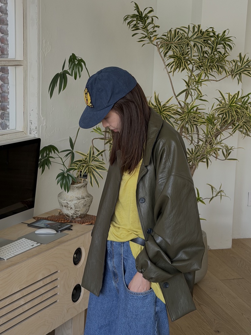 FRANC—L韓國代購女裝新款26夏季人氣時尚休閑真品皮衣皮革FRANC皮衣