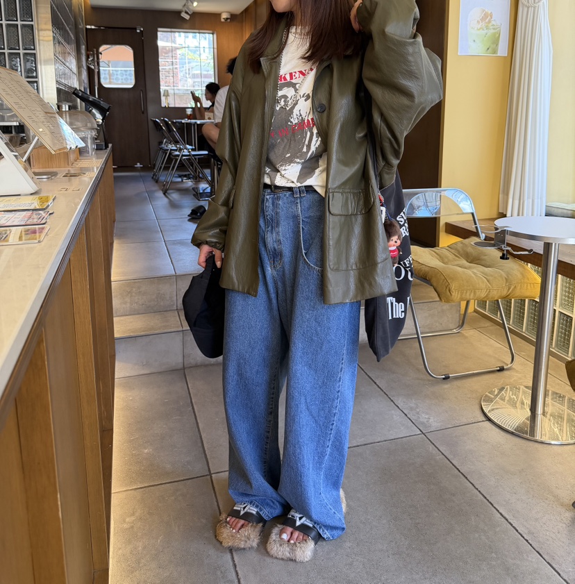 FRANC—L韓國代購女裝新款26夏季人氣時尚休閑真品皮衣皮革FRANC皮衣