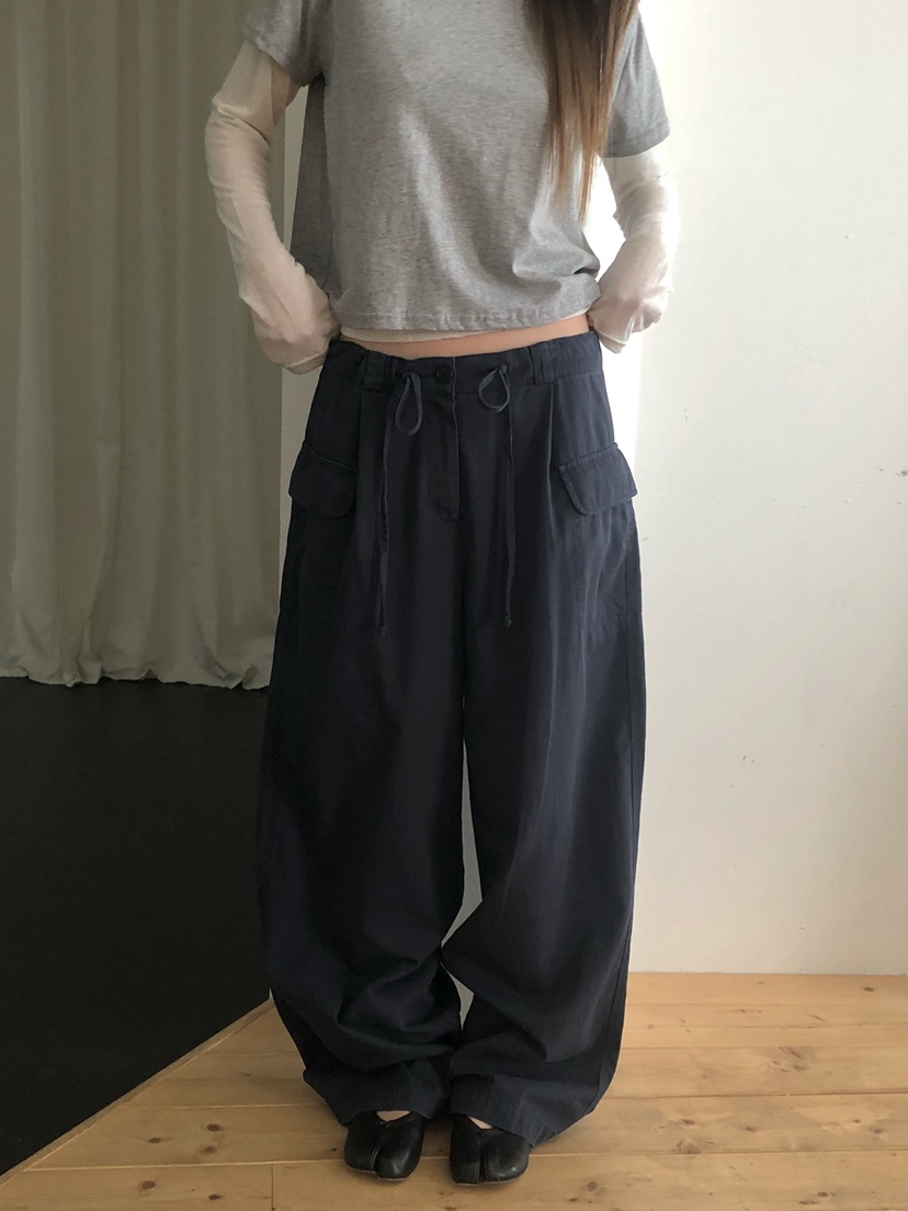 ONDO-P東大門直郵女裝新品熱賣時尚休閑休閑褲工裝水洗棉質ONDO-P休閑褲圖色1