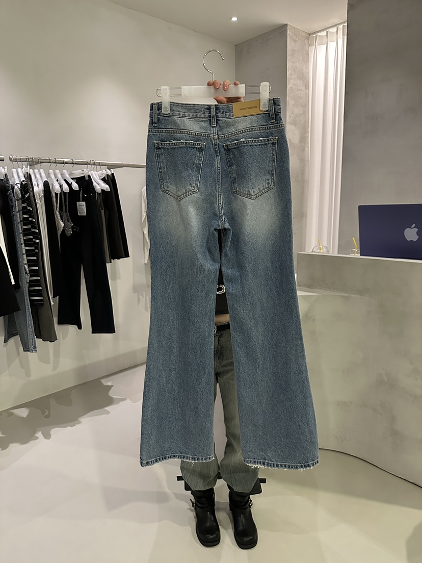 MONDAYMORING東大門實拍女士新品推薦人氣時尚休閑牛仔褲MONDAYMORING牛仔褲