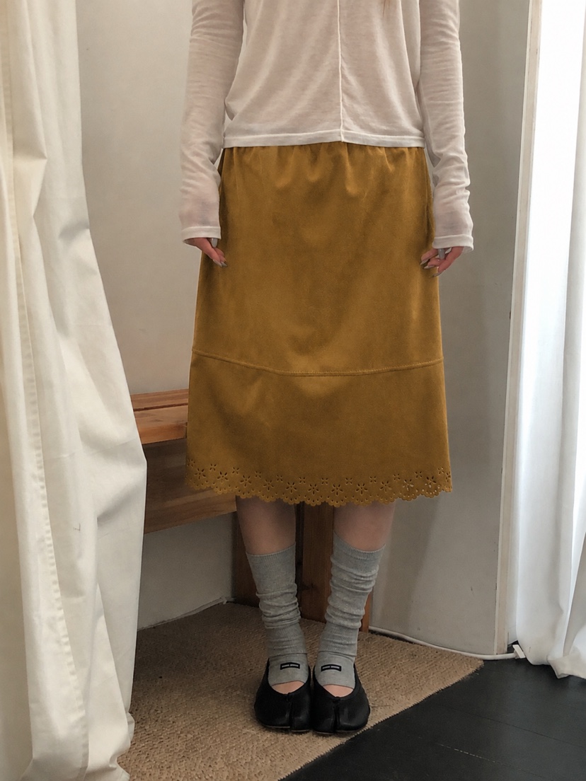 ONDO-P東大門直郵女裝新品熱賣26夏季半身裙中短裙絨面革ONDO-P半身裙/中短裙