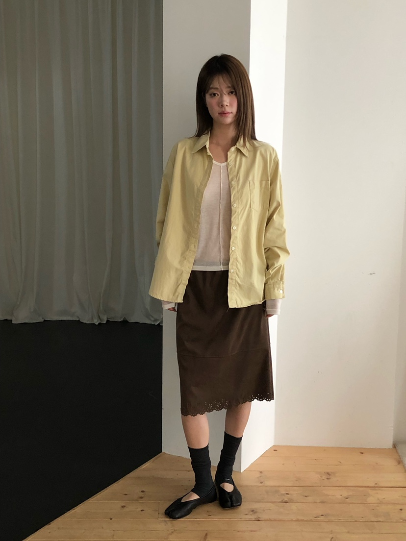 ONDO-P東大門直郵女裝新品熱賣26夏季半身裙中短裙絨面革ONDO-P半身裙/中短裙