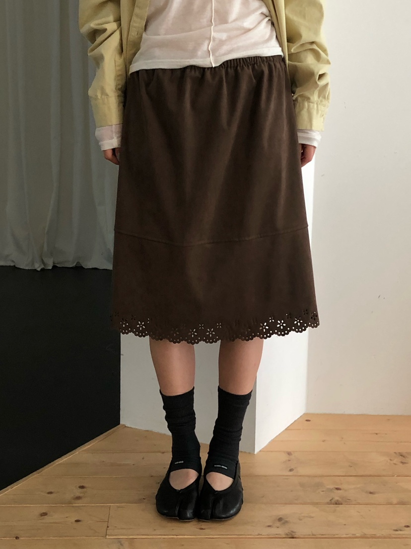 ONDO-P東大門直郵女裝新品熱賣26夏季半身裙中短裙絨面革ONDO-P半身裙/中短裙圖色1