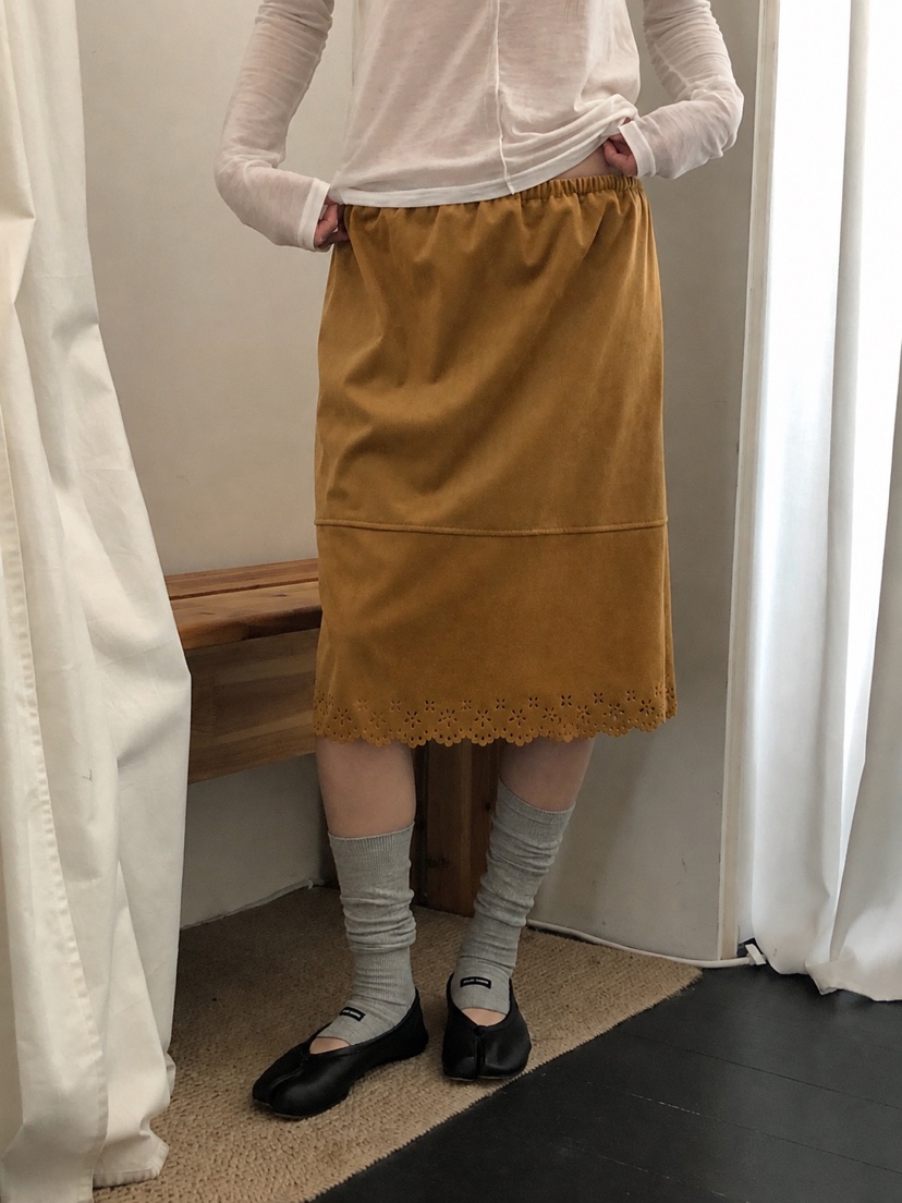 ONDO-P東大門直郵女裝新品熱賣26夏季半身裙中短裙絨面革ONDO-P半身裙/中短裙圖色2