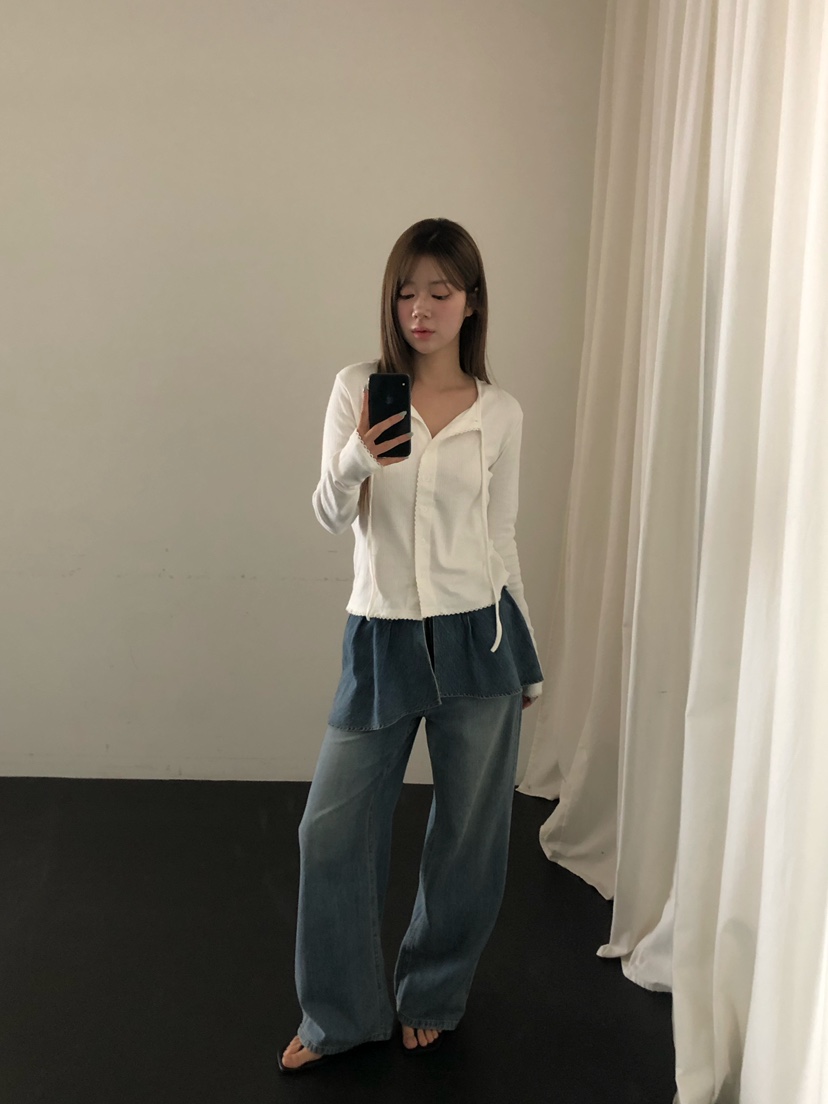 ONDO-P韓國直郵女士新品熱賣休閑時尚26夏季牛仔褲喇叭形ONDO-P牛仔褲