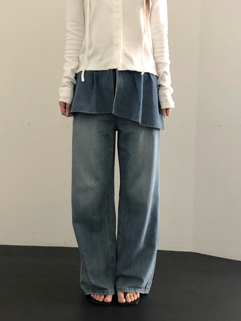 ONDO-P韓國直郵女士新品熱賣休閑時尚26夏季牛仔褲喇叭形ONDO-P牛仔褲