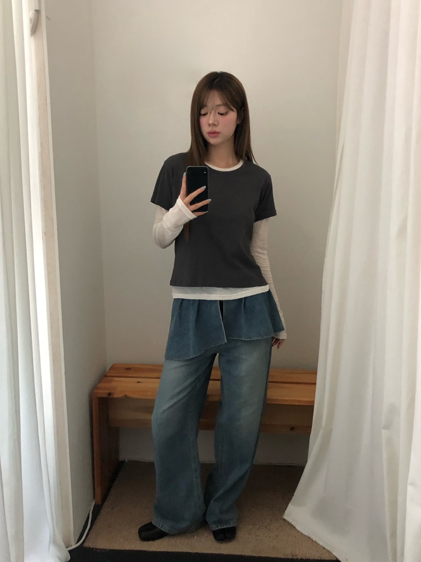 ONDO-P韓國直郵女士新品熱賣休閑時尚26夏季牛仔褲喇叭形ONDO-P牛仔褲