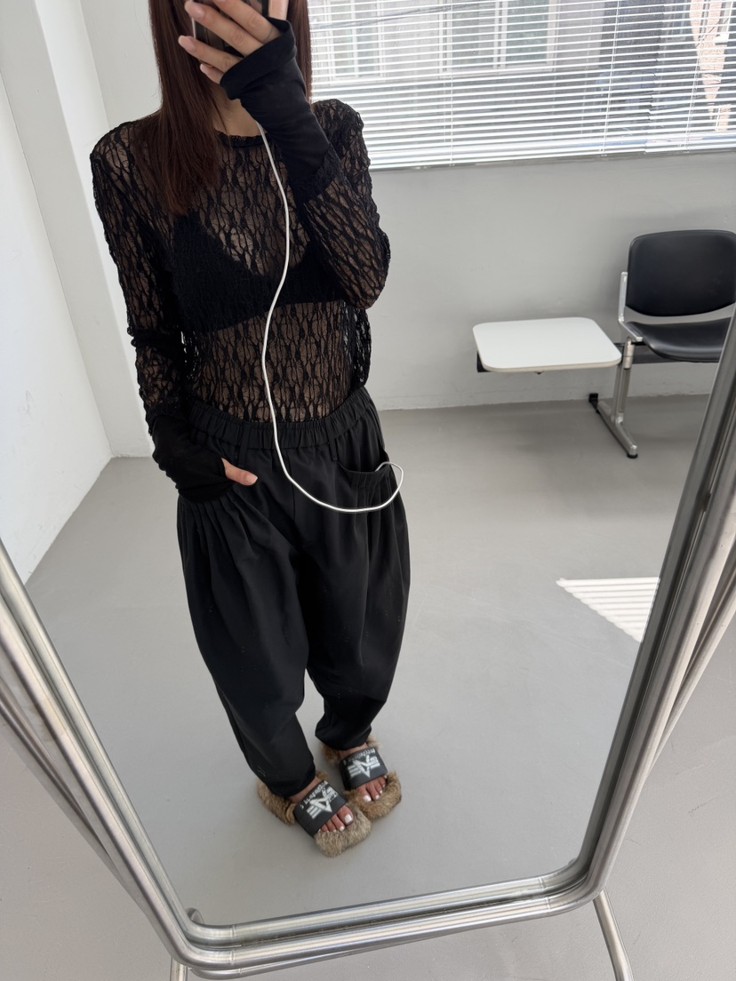 FRANC—L東大門直郵女士新品26夏季推薦人氣長袖T恤保暖蕾絲FRANC長袖T恤