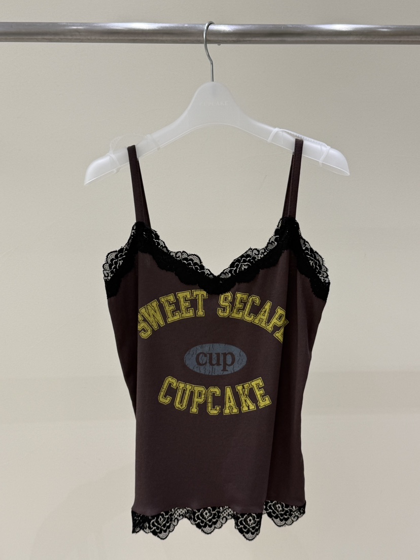 CUPCAKE東大門實拍女裝新款真品26夏季時尚推薦休閑吊帶背心CUPCAKE吊帶/背心圖色1