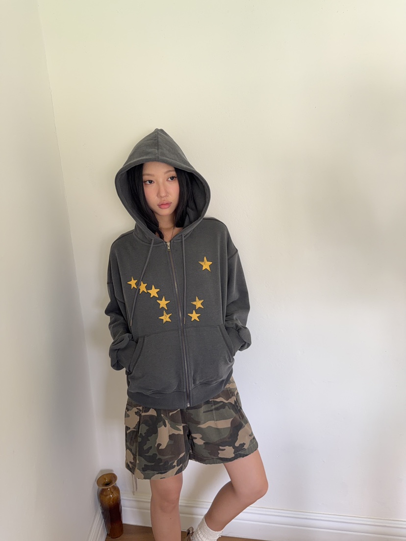SUNDER MARKET韓國代購女士新款休閑26夏季時尚短褲迷彩SUNDER MARKET短褲