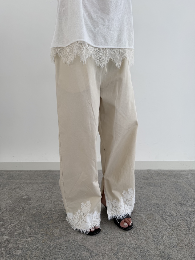 FRANC—L韓國代購女士新品真品推薦熱賣休閑人氣休閑褲蕾絲FRANC休閑褲